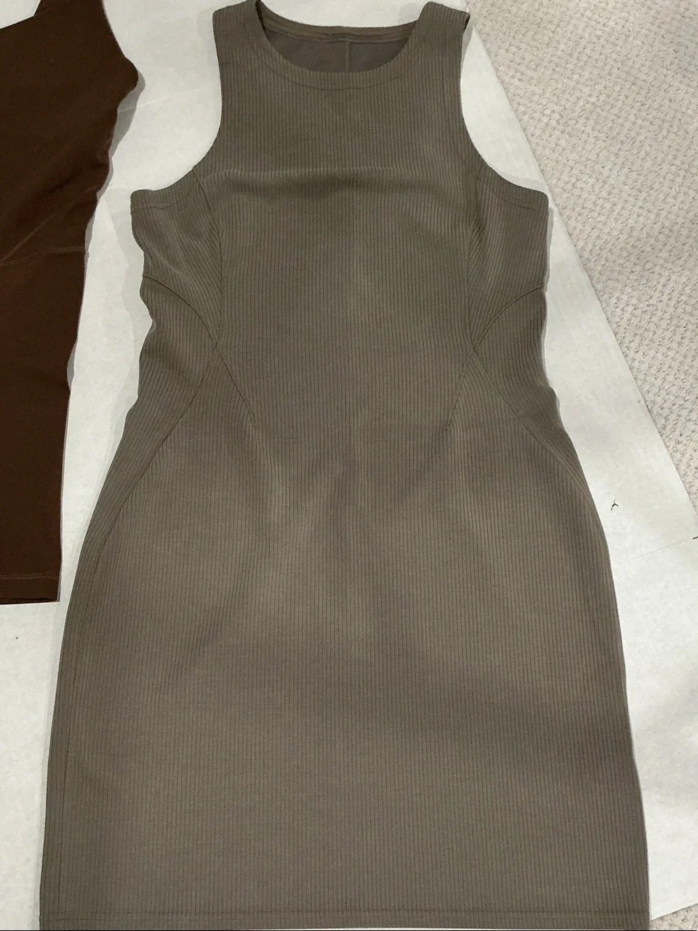 lululemon athletica Brown and Olive Women’s Bodysuit and Tank Dress Set SZ 10 - Picture 3 of 10